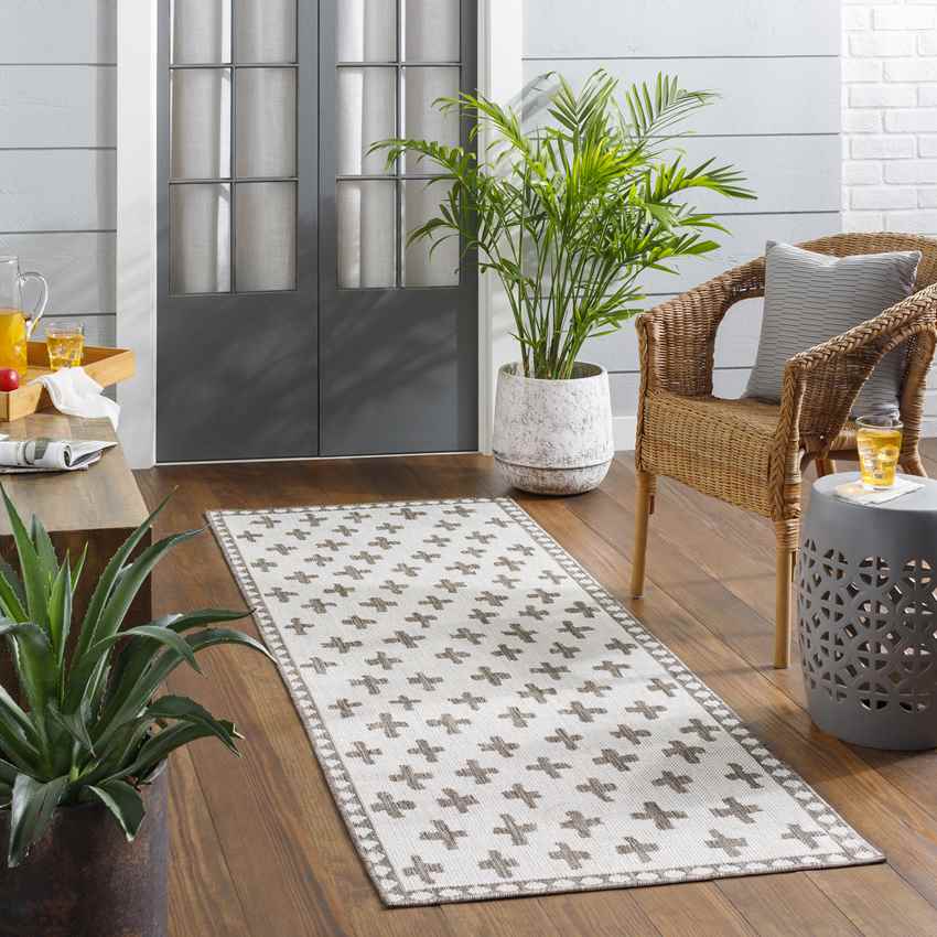 Thornhill Global Cream/Dark Brown Area Rug