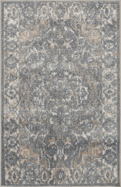 Elsmore Traditional Navy Blue Washable Area Rug