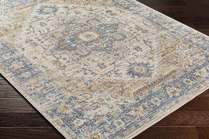 Estill Traditional Beige Washable Area Rug