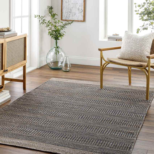 Cylinder Rustic Dark Blue/Light Gray Area Rug