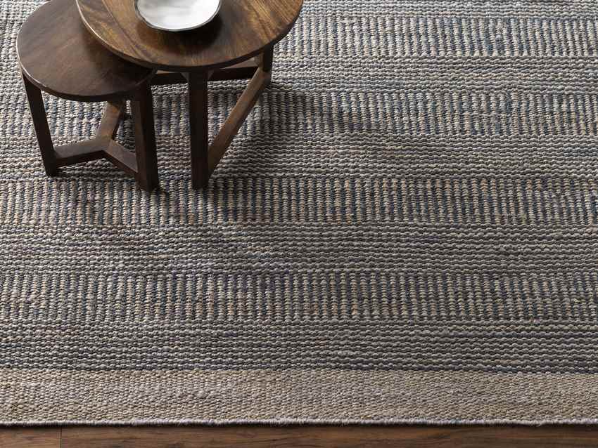 Cylinder Rustic Dark Blue/Light Gray Area Rug