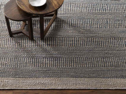 Cylinder Rustic Dark Blue/Light Gray Area Rug