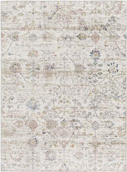 Van Horne Traditional Ivory Washable Area Rug
