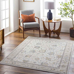 Falls Traditional Ivory Area Rug