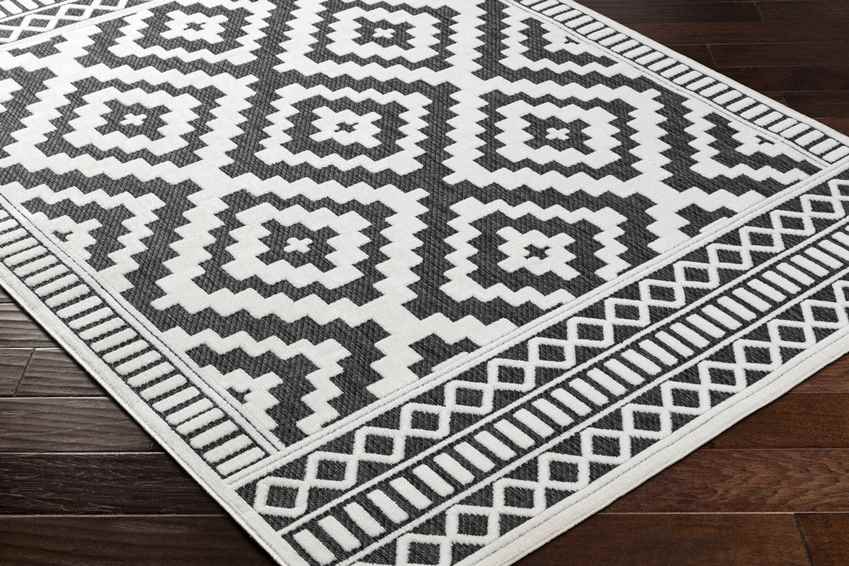 Bushong Modern Black Area Rug