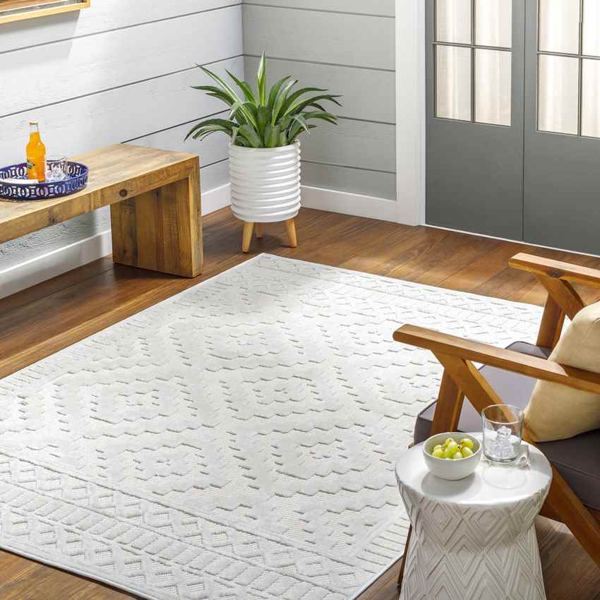 Bushong Modern Cream Area Rug