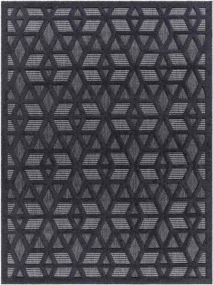 Bushton Modern Black Area Rug