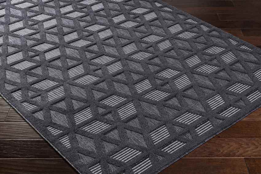 Bushton Modern Black Area Rug