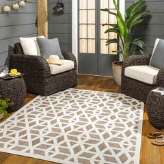 Bushton Modern Brown Area Rug