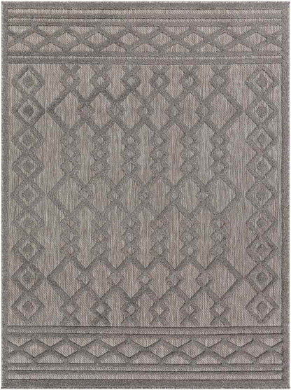 Bussey Modern Beige/Dark Brown Area Rug