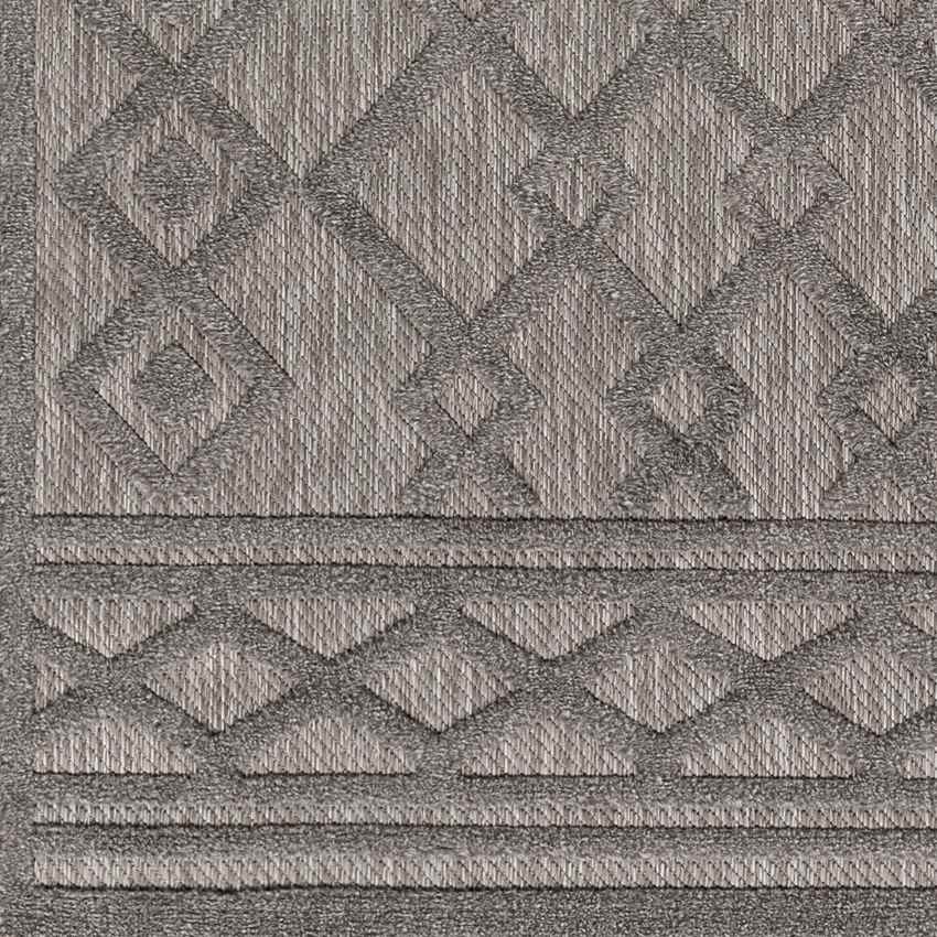 Bussey Modern Beige/Dark Brown Area Rug