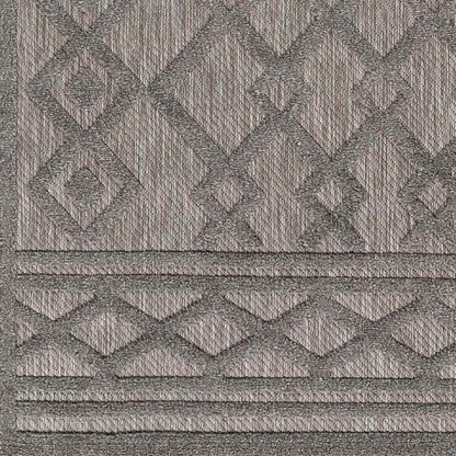 Bussey Modern Beige/Dark Brown Area Rug