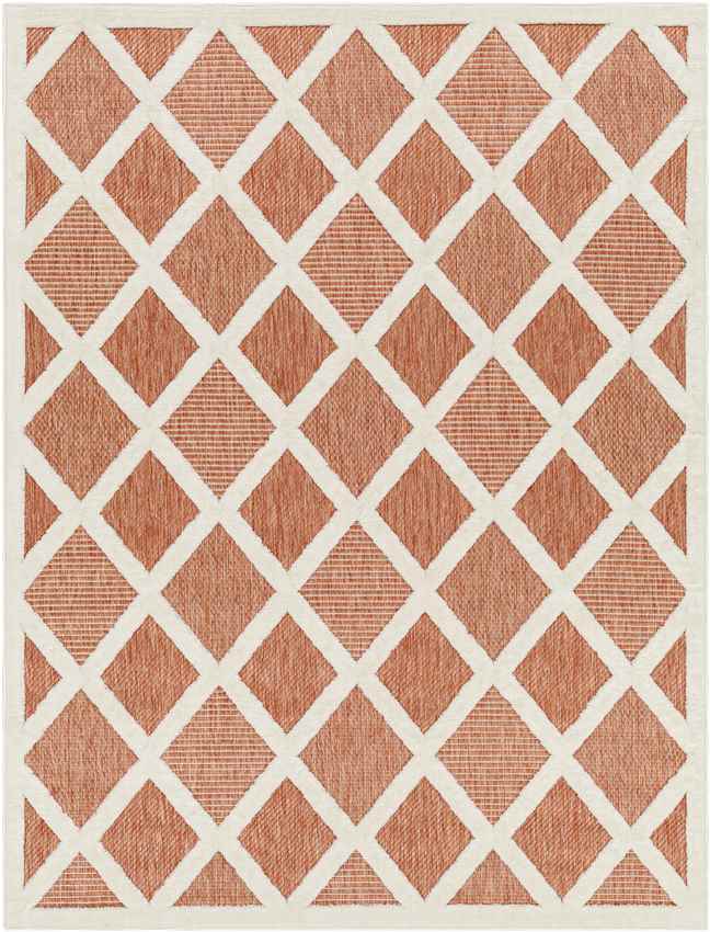 Calloway Modern Burnt Orange Area Rug