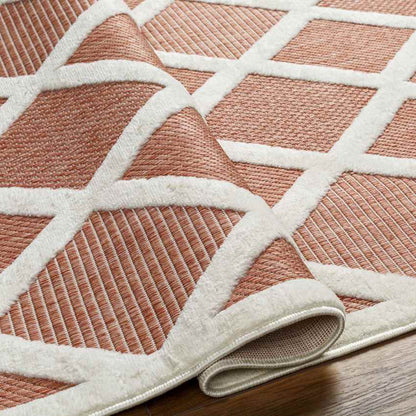 Calloway Modern Burnt Orange Area Rug