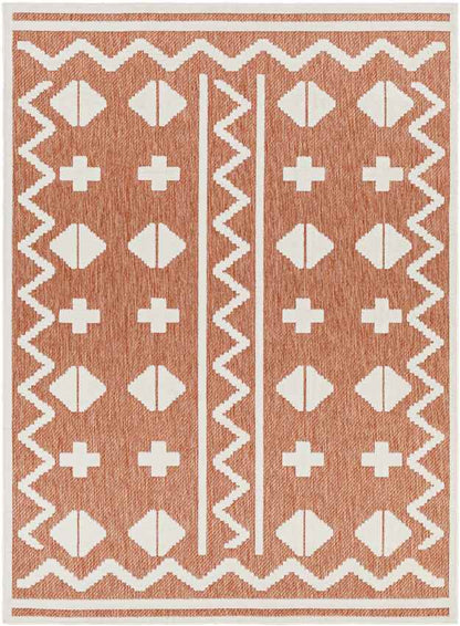 Cantril Modern Burnt Orange Area Rug