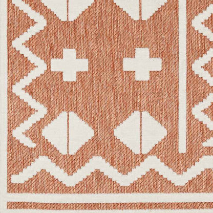 Cantril Modern Burnt Orange Area Rug