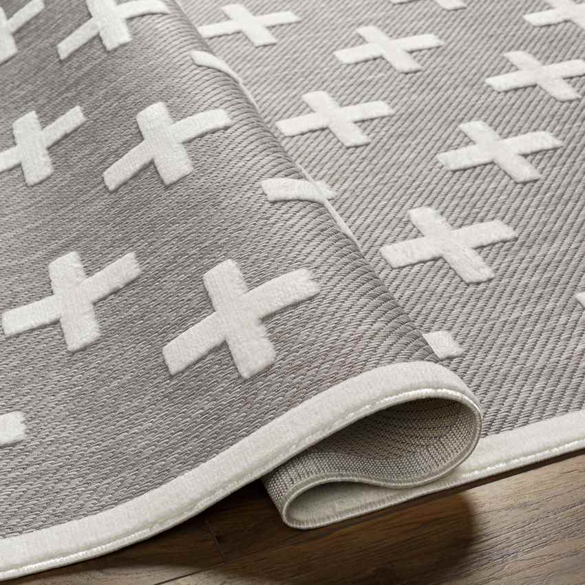 Castana Modern Ivory/Light Brown Area Rug