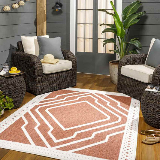 Cheney Modern Burnt Orange Area Rug