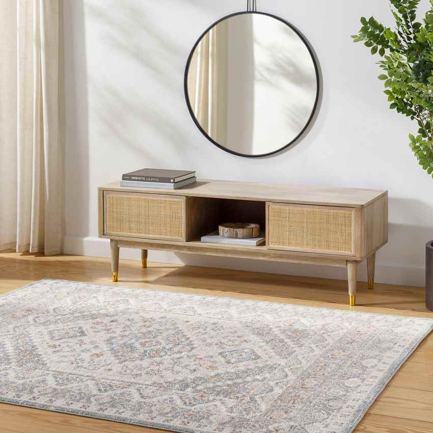 Wakefield Traditional Beige Washable Area Rug