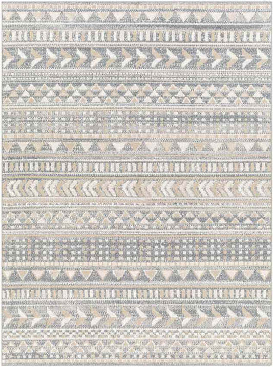 Wamego Global Light Denim Washable Area Rug