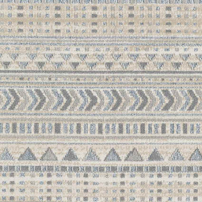 Wamego Global Light Denim Washable Area Rug