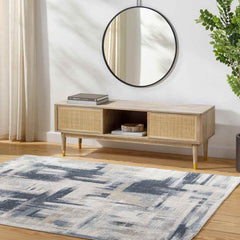 Westburg Modern Navy Washable Area Rug