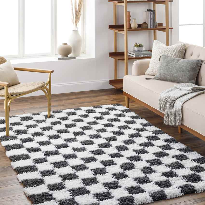 Bondurant Modern Black Area Rug