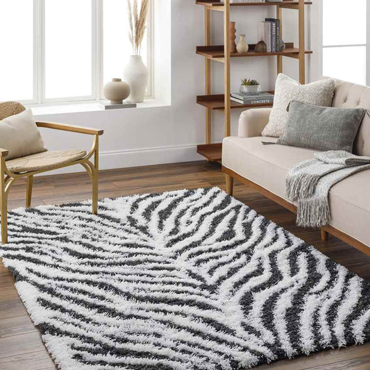 Boomer Modern Black Area Rug