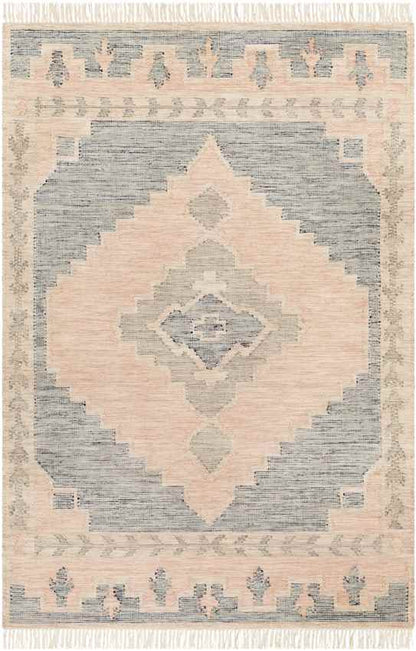 Lone Elm Traditional Coral/Charcoal Area Rug