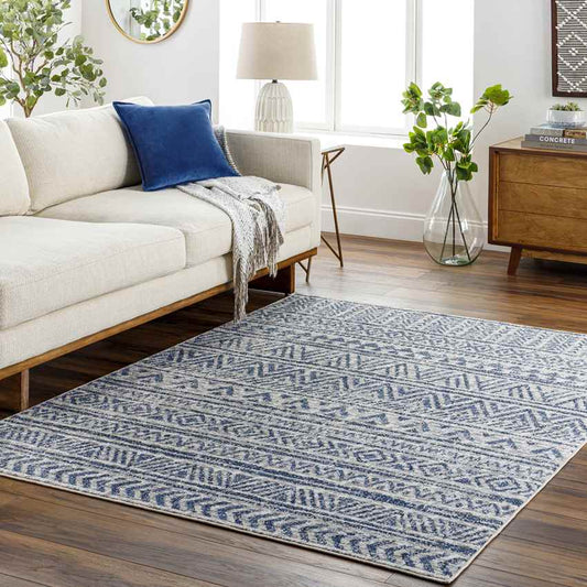 Coralville Global Dark Blue Area Rug