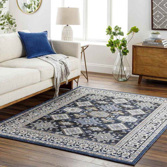 Dutch Creek Traditional Dark Blue Area Rug