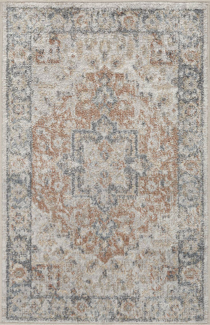 Hollenberg Traditional Burnt Orange Washable Area Rug
