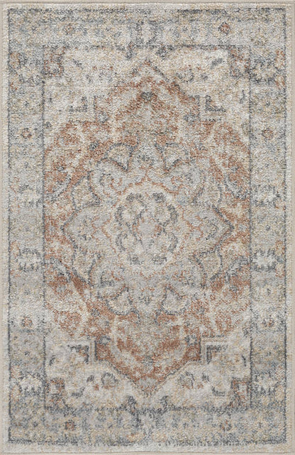 Hollyvilla Traditional Beige Washable Area Rug