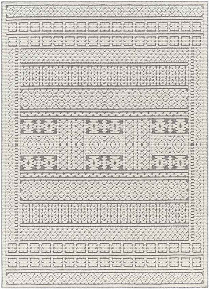 Brunsville Cottage Gray Washable Area Rug