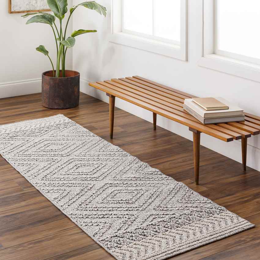 East Orange Modern Medium Gray Area Rug