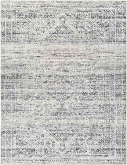 Tonganoxie Traditional Light Gray Washable Area Rug