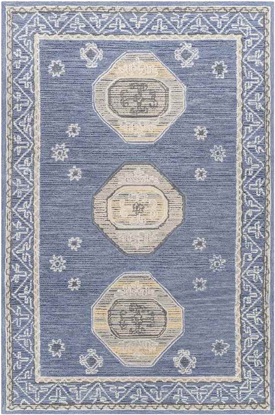 Bradfordsville Traditional Denim Area Rug