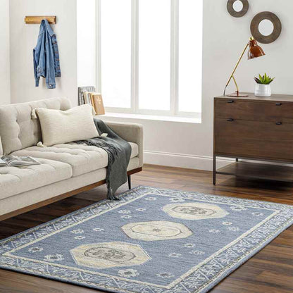 Bradfordsville Traditional Denim Area Rug