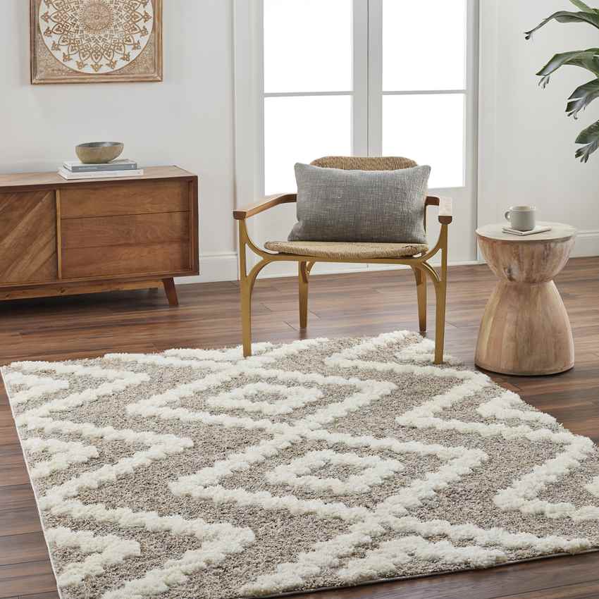 Honey Creek Global Ivory/Brown Area Rug
