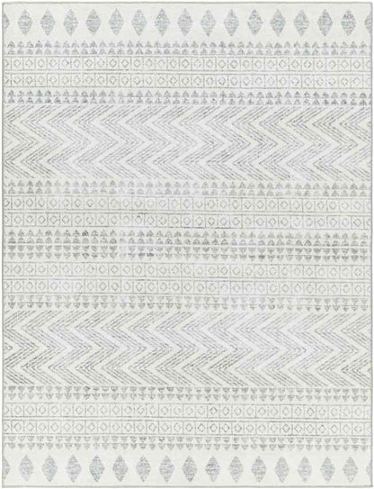 Rose Global Cream/Light Gray Washable Area Rug