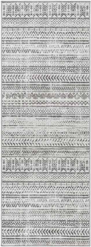 Katryna Global Ivory/Slate Gray Washable Area Rug