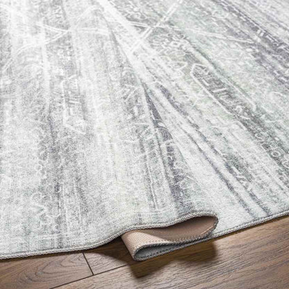 Rosalind Traditional Slate Gray Washable Area Rug