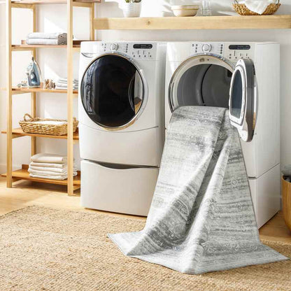 Rosalind Traditional Slate Gray Washable Area Rug