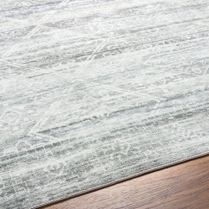 Rosalind Traditional Slate Gray Washable Area Rug