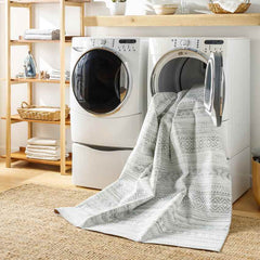 Kennia Global Cream/Light Gray Washable Area Rug