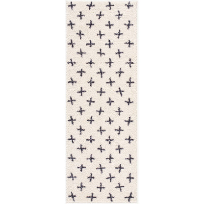 Kawanda Global Cream/Black Washable Area Rug