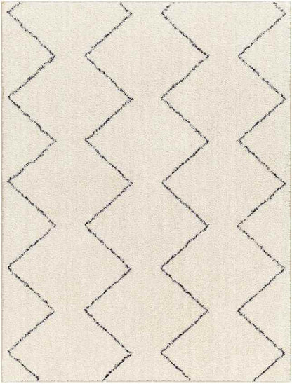 Aaliyah Global Cream/Black Washable Area Rug