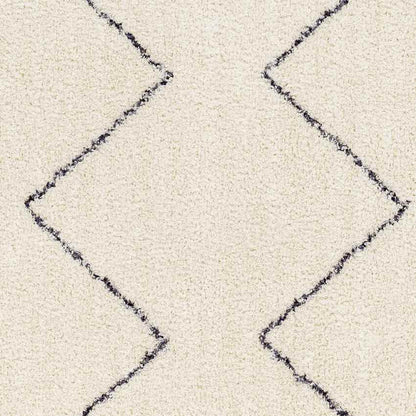 Aaliyah Global Cream/Black Washable Area Rug