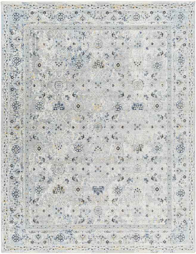 Takeysha Traditional Ivory/Navy Area Rug