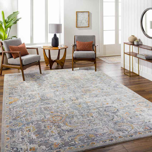 Leatha Traditional Ivory/Light Gray Area Rug